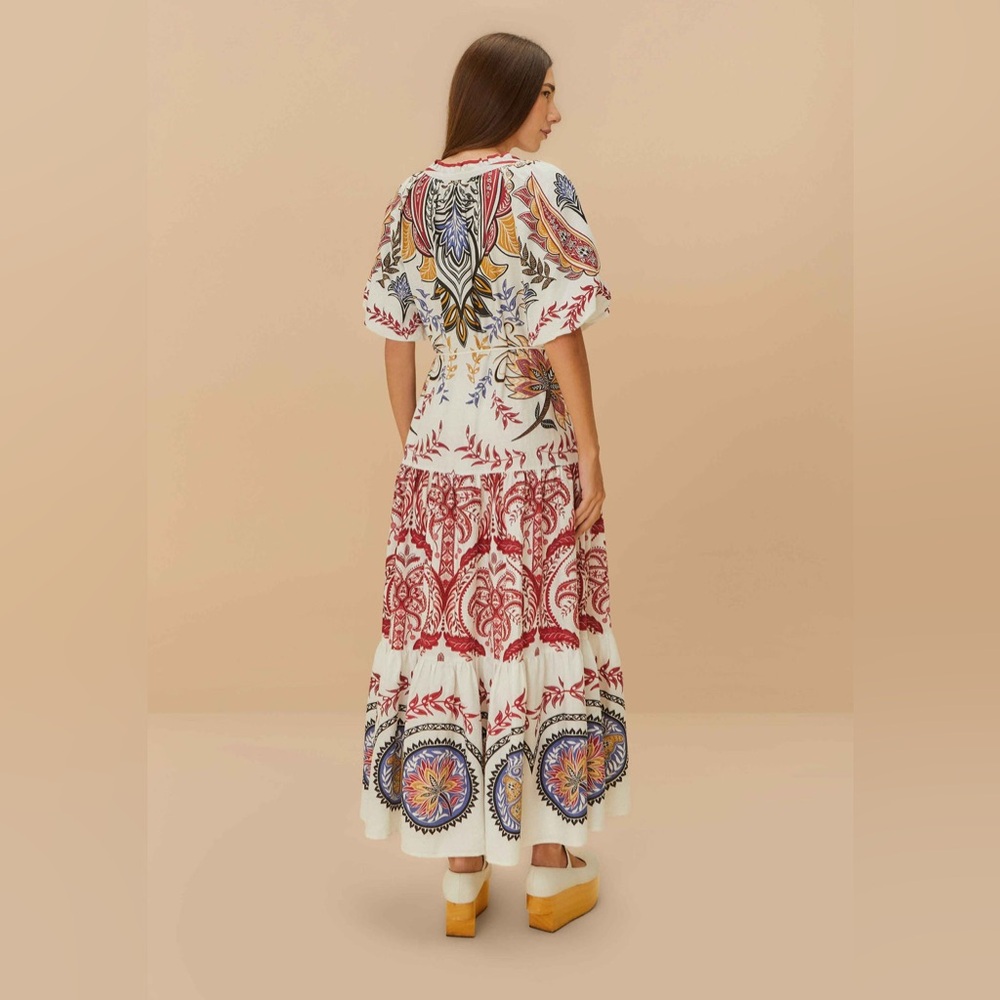 Farm Rio Tropical Camafeu Boho Glam Maxi Dress - Picture 7 of 8